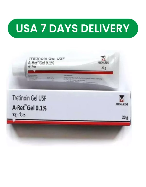 A-Ret 0.1% Gel | Tretinoin 0.1% Gel | USA 5 TO 7 Days Delivery
